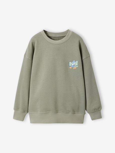 Lot 2 sweats manches longues graffiti vert sauge 6 - vertbaudet enfant 