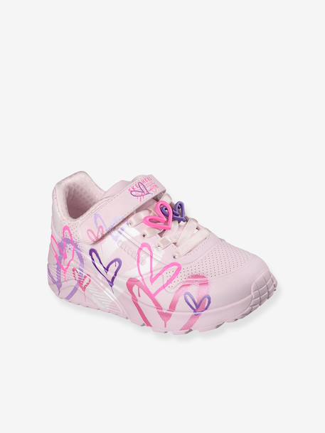 Baskets Uno Lite Heart Status rose clair 1 - vertbaudet enfant 