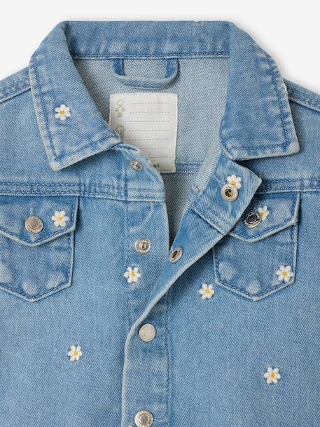 Veste denim bébé fille fleurs stone 3 - vertbaudet enfant 