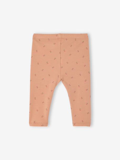 Lot de 2 leggings bébé Basics rose+vert sauge 4 - vertbaudet enfant 