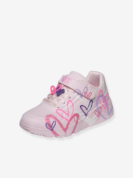 Baskets Uno Lite Heart Status rose clair 2 - vertbaudet enfant 