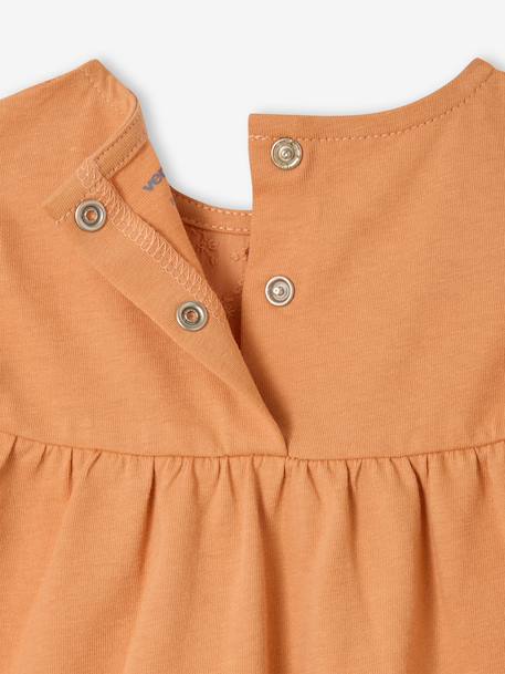 T-shirt manches courtes bébé fille brodé vieux rose 2 - vertbaudet enfant 