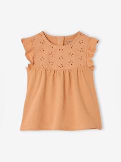 -T-shirt manches courtes bébé fille brodé