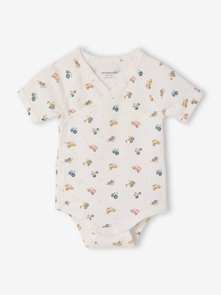 Lot 5 bodies naissance tracteur coton bio tomette 4 - vertbaudet enfant 