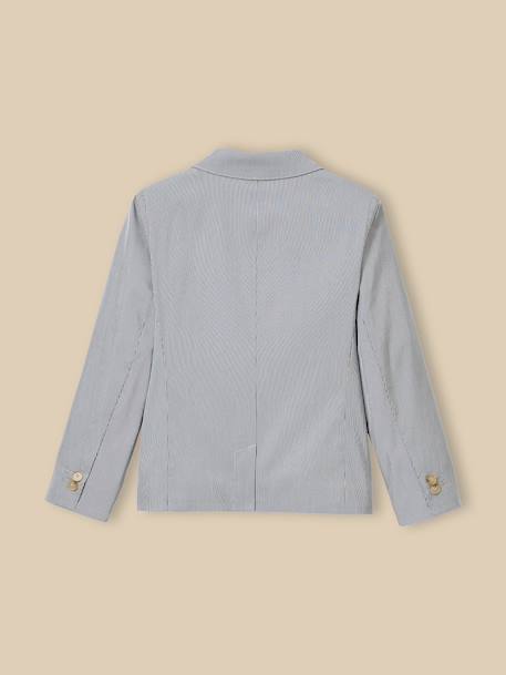 Veste de costume rayée garçon - collection fêtes et mariages Rayure bleu grise 2 - vertbaudet enfant 