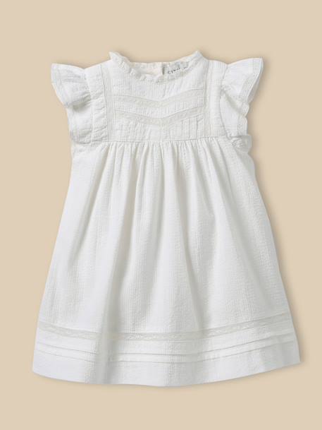 Robe bébé louise – collection fêtes et mariages Blanc doux 1 - vertbaudet enfant 