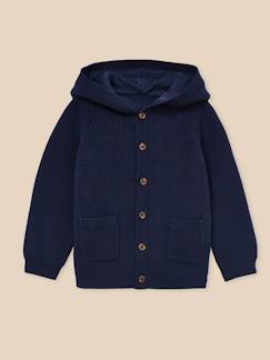 -Gilet en coton biologique et laine bébé