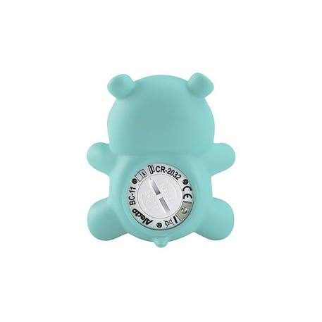 Thermomètre de bain et d'intérieur hippopotame Bleu, blanc 3 - vertbaudet enfant 