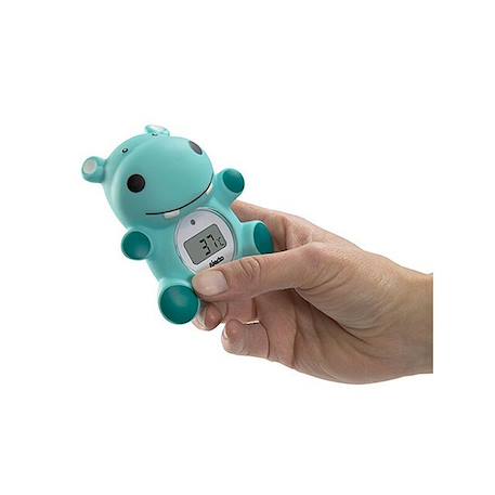 Thermomètre de bain et d'intérieur hippopotame Bleu, blanc 4 - vertbaudet enfant 