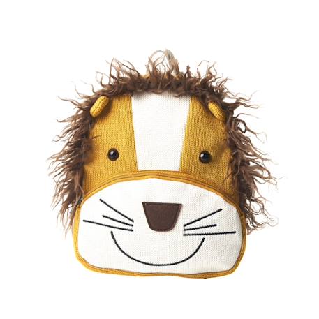 Sac à dos lion en coton doux White and orange 2 - vertbaudet enfant 