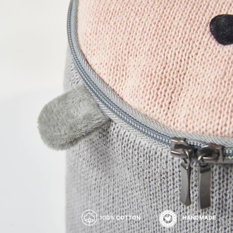 Sac à dos souris en coton doux Pink and grey 4 - vertbaudet enfant 