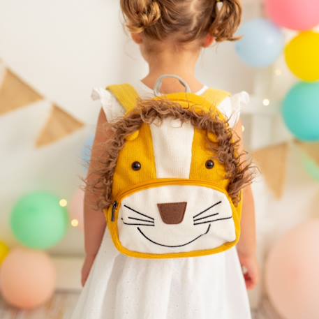 Sac à dos lion en coton doux  - vertbaudet enfant