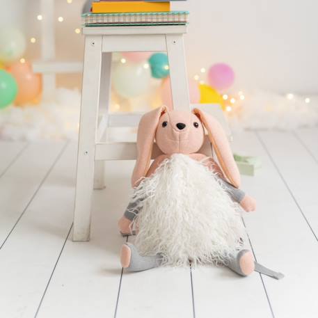 Sac à dos lapin en coton doux White and pink 3 - vertbaudet enfant 