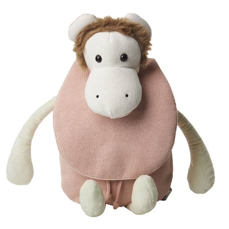 Sac à dos singe en coton doux Pink 1 - vertbaudet enfant 