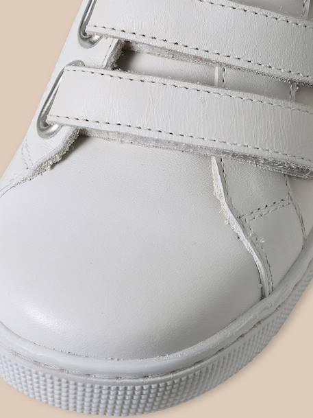 Baskets en cuir garçon Blanc doux 6 - vertbaudet enfant 
