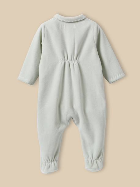Dors bien en velours bébé Blanc doux+Vert clair 9 - vertbaudet enfant 
