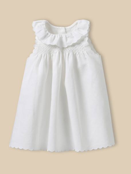 Bébé-Robe lin et coton bébé camille - collection fêtes et mariages