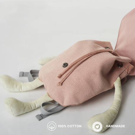 Sac à dos singe en coton doux Pink 4 - vertbaudet enfant 