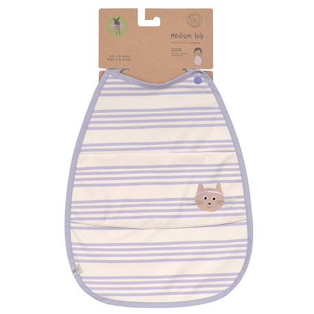 Grand bavoir avec poche tiny team cat Mauve 5 - vertbaudet enfant 