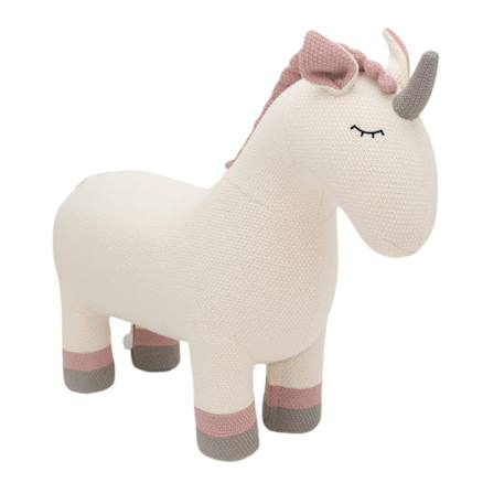 Grande peluche siège d’appoint licorne White and pink 1 - vertbaudet enfant 