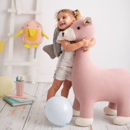 Grande peluche siège d’appoint cerf Pink 2 - vertbaudet enfant 