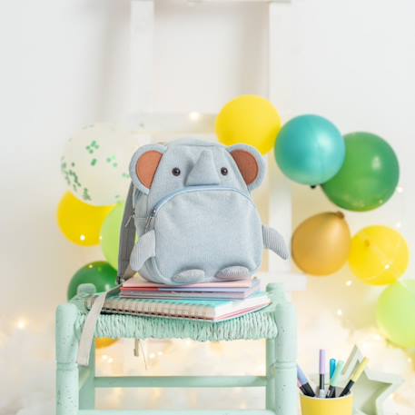 Sac à dos rhinocéros en coton doux Blue 3 - vertbaudet enfant 