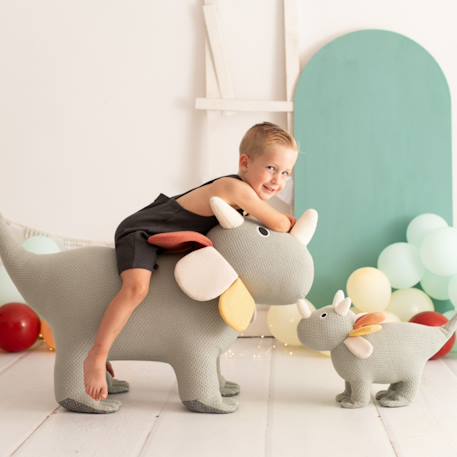 Grande peluche siège d’appoint tricératops Grey 6 - vertbaudet enfant 
