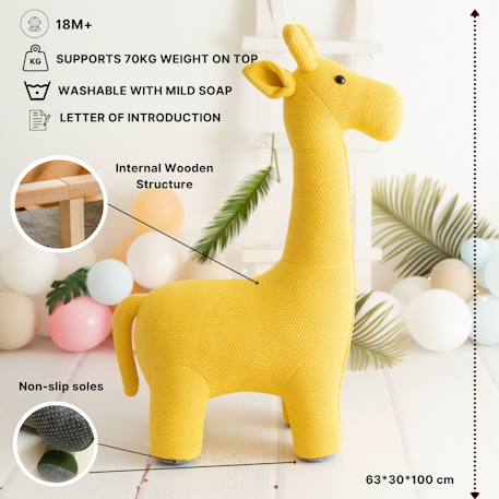 Grande peluche siège d’appoint girafe Yelow 4 - vertbaudet enfant 