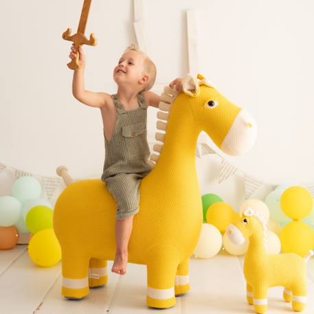 Grande peluche siège d’appoint cheval Yelow 6 - vertbaudet enfant 