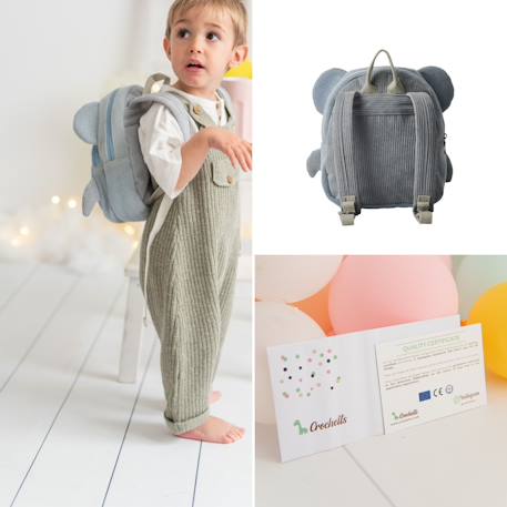 Sac à dos rhinocéros en coton doux Blue 5 - vertbaudet enfant 