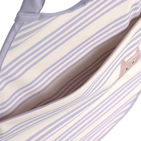 Grand bavoir avec poche tiny team cat Mauve 2 - vertbaudet enfant 