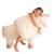 Grande peluche siège d’appoint licorne White and pink 2 - vertbaudet enfant 