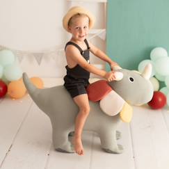 Jouet-Grande peluche siège d’appoint tricératops