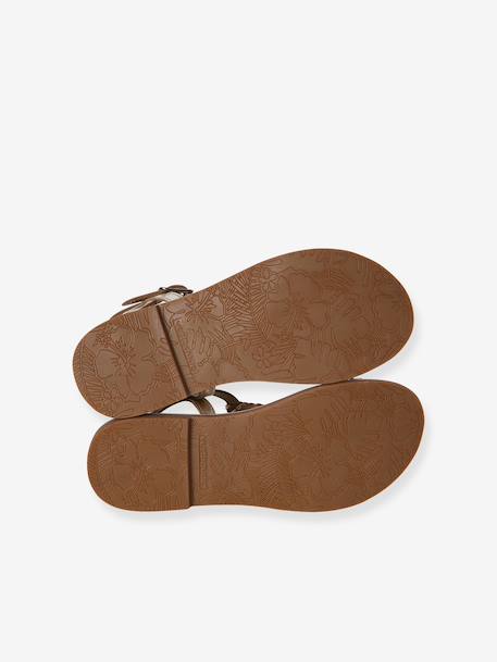 Sandales cuir fille Light gold+marron+marron imprimé 19 - vertbaudet enfant 