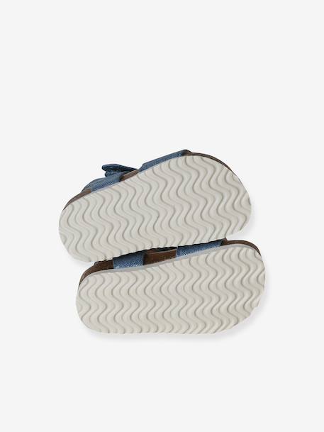 Sandales bébé textile à scratchs bleu jean 5 - vertbaudet enfant 