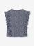 T-shirt manches courtes fille volants marine+vert sauge 4 - vertbaudet enfant 