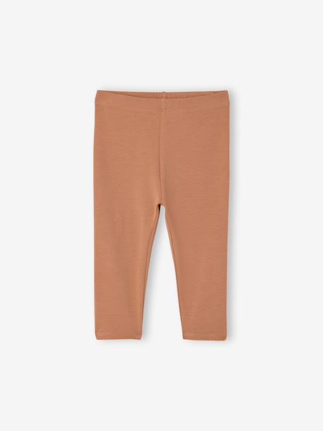 Lot de 2 leggings bébé fille BASICS lot marine grisé+noix de pécan+ocre 9 - vertbaudet enfant 