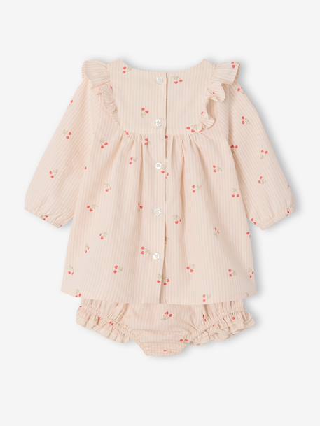 Ensemble 2 pièces robe et bloomer cerises écru 4 - vertbaudet enfant 