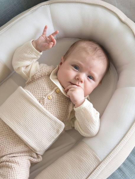 Réducteur de lit évolutif Doomoo Cocoon beige imprimé+gris 10 - vertbaudet enfant 