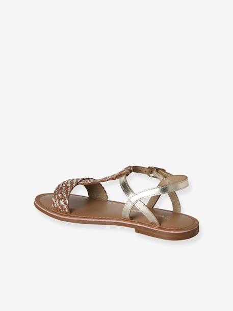 Sandales cuir fille Light gold+marron+marron imprimé 17 - vertbaudet enfant 