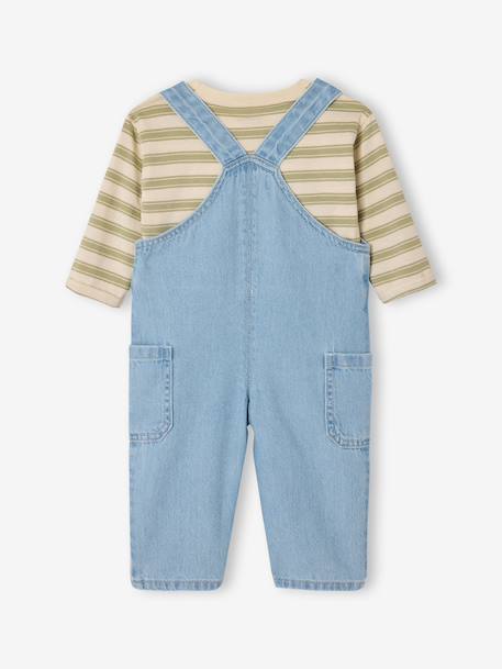 Ensemble salopette bébé garçon vert sauge 5 - vertbaudet enfant 