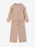 Ensemble pantalon large fille beige chiné 1 - vertbaudet enfant 