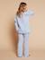 Pyjama grossesse 2 pièces en gaze de coton écru+rayé bleu 11 - vertbaudet enfant 