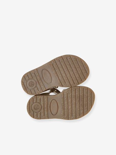 Sandales bébé cuir scratchées or 5 - vertbaudet enfant 