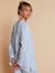 Pyjama grossesse 2 pièces en gaze de coton écru+rayé bleu 9 - vertbaudet enfant 