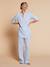 Pyjama grossesse 2 pièces en gaze de coton écru+rayé bleu 15 - vertbaudet enfant 