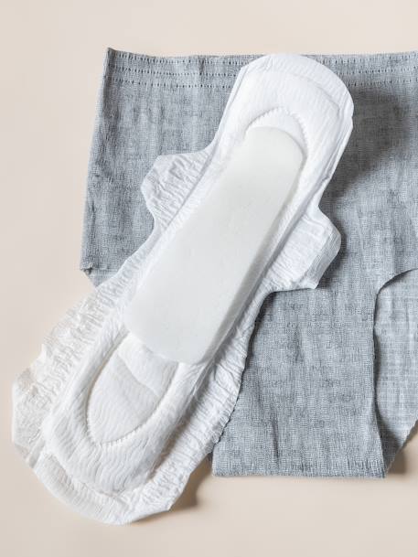 Lot de 12 serviettes post-accouchement 2 semaines et + blanc 2 - vertbaudet enfant 
