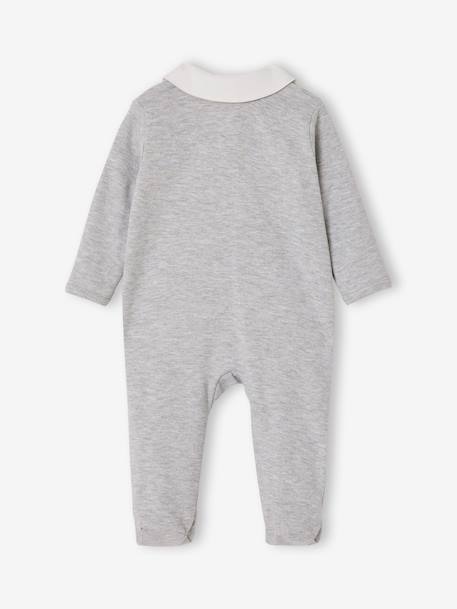 Pyjama dors-bien bébé coton biologique gris chiné 2 - vertbaudet enfant 