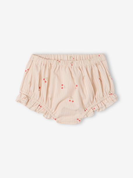 Ensemble 2 pièces robe et bloomer cerises écru 3 - vertbaudet enfant 