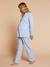 Pyjama grossesse 2 pièces en gaze de coton écru+rayé bleu 17 - vertbaudet enfant 